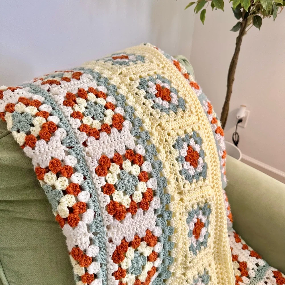 Crochet Granny Square Blanket - Picture 3 of 5